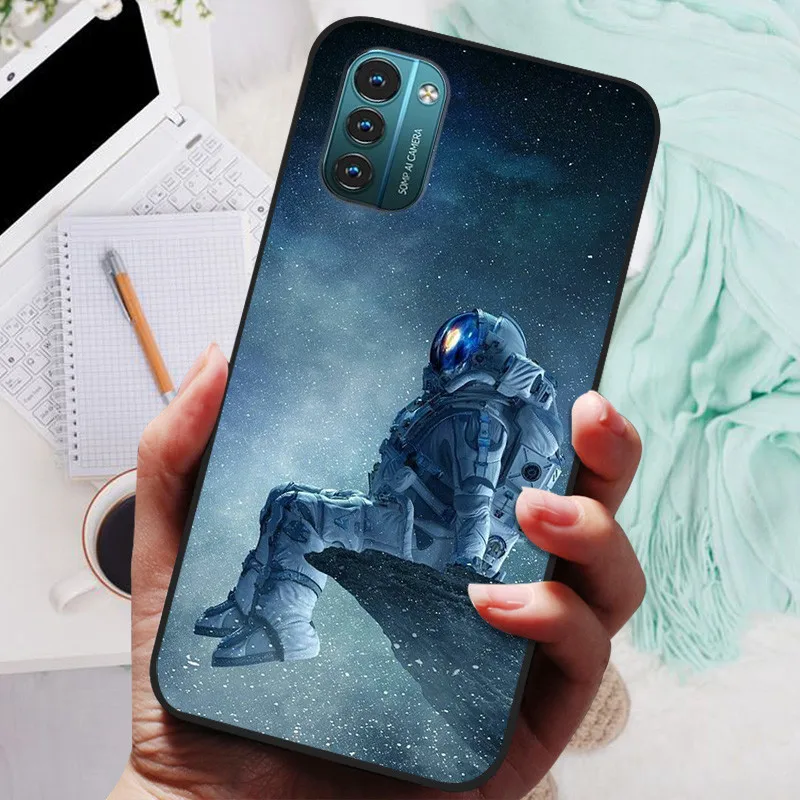 Floral Astronaut Soft TPU Silicone Bumper Phone Case