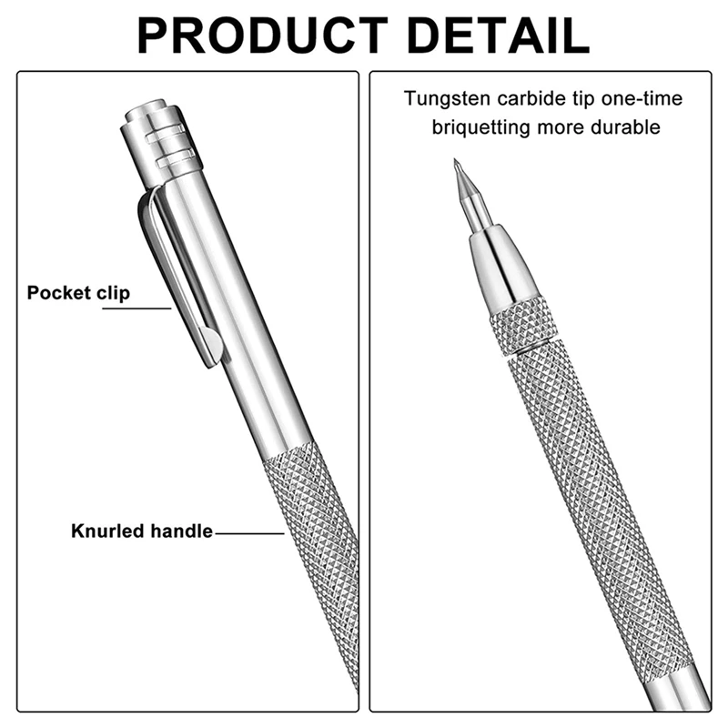 30 Pieces Tungsten Carbide Scriber With Magnet Aluminium Etching Engraving Pen With Clip For Ceramics Glass Marble