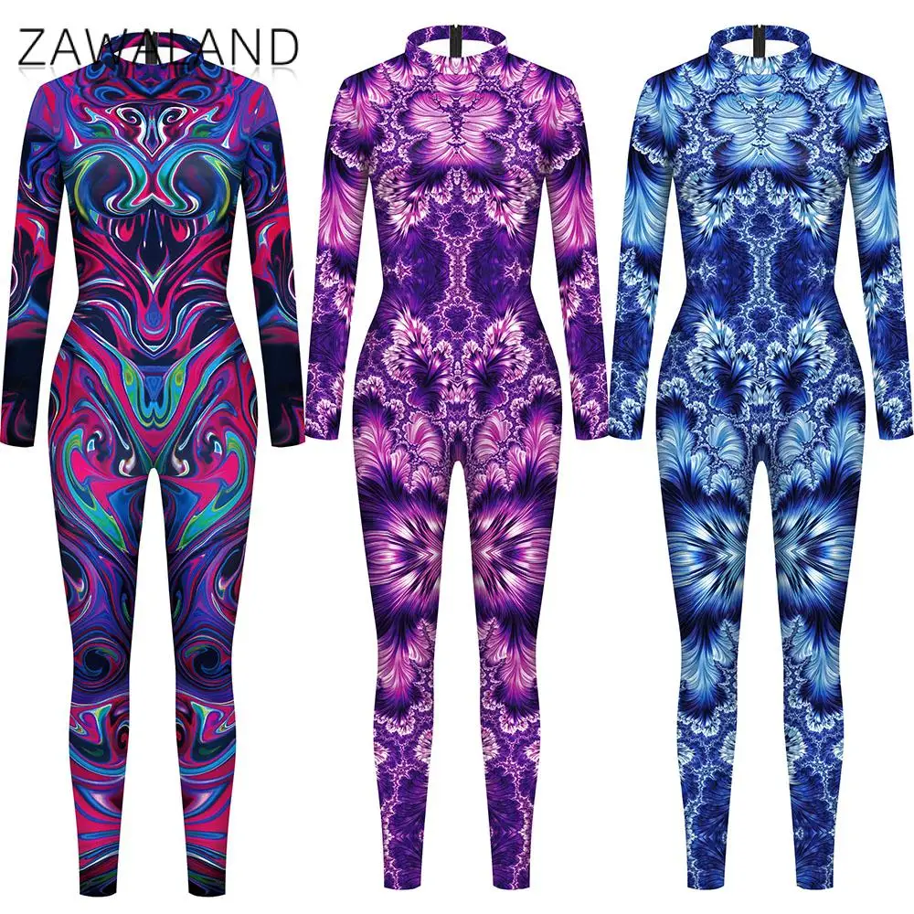 

Cosplay Costumes for Women Carnival punk Steampunk Sexy Slim Jumpsuit Performance 3D Printing Zentai Bodysui