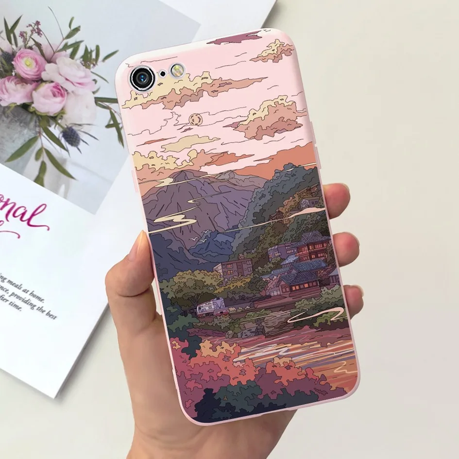 Fashion Marble Flower Slim Soft Silicone Back Cover Bumper Case