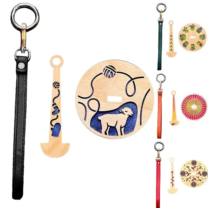 Wood Yarn Holder Wrist Yarn Dispenser Holder Wood Embroidery Accessories Arts Crafts Cardigans Sweaters Socks
