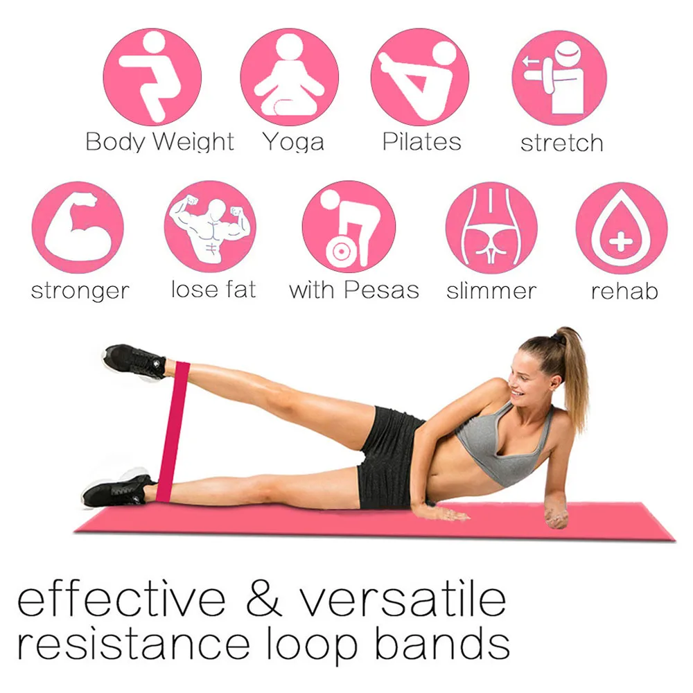 Bandas Elasticas Musculacion Cintas Elasticas Fitness Látex Natural con 5  Niveles Ejercicios en Piernas Gliteos y Brazos 5 Bandas Elasticas Fitness  Theraband para Yoga Pilates Crossfit Fuerza - AliExpress