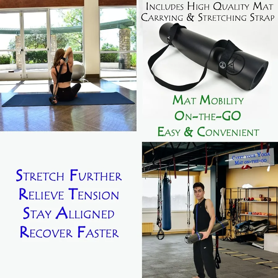 XL Non-Slip Natural Rubber Yoga Mat 5