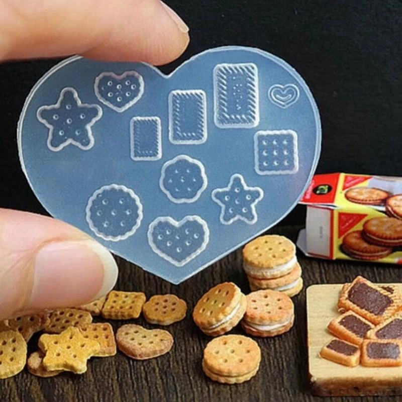 1Pc 3D Silicone Nail Mold DIY Clay Drop Glue Production Reusable Kawaii Biscuit Cat Paw Rose Nail Decoration Art 3