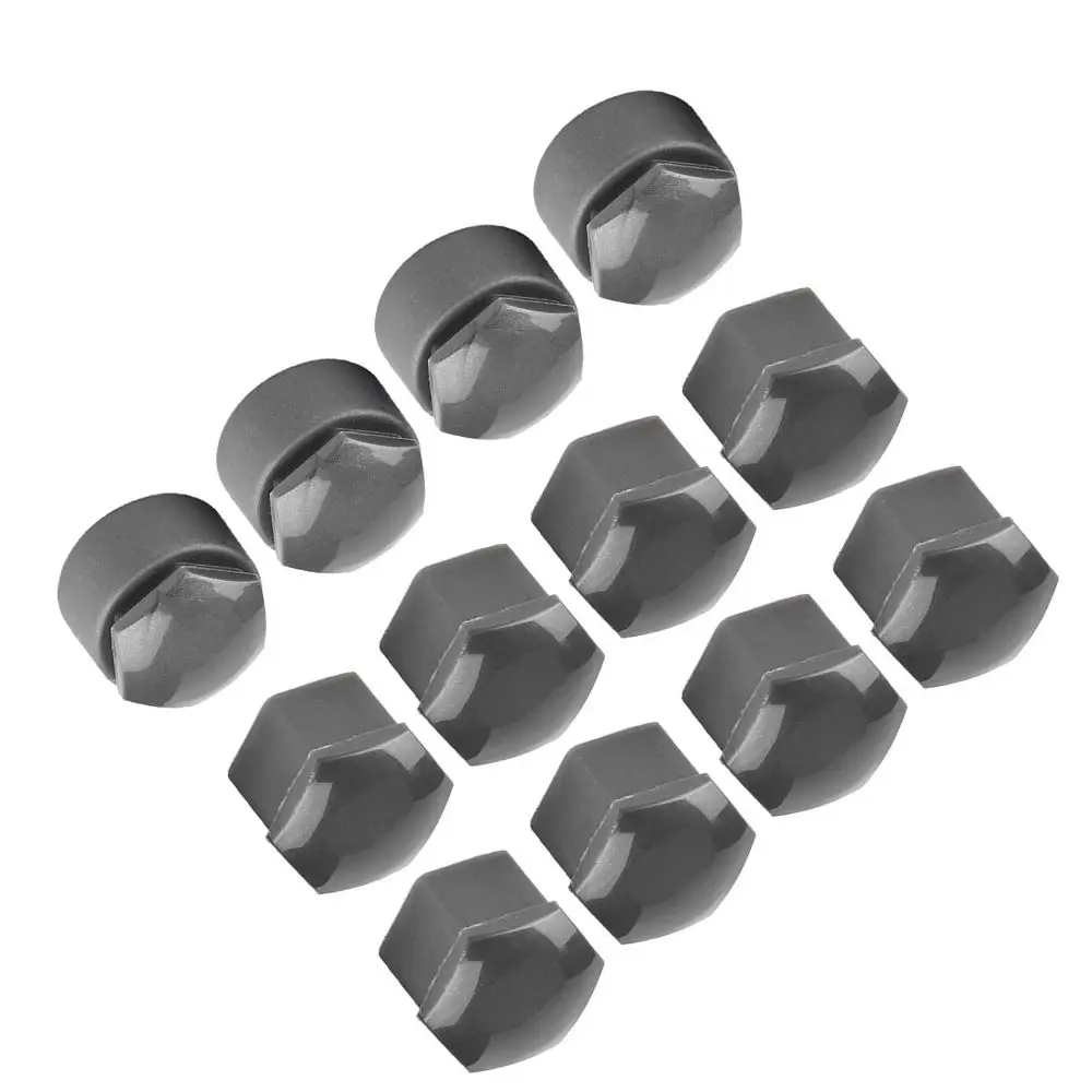 20 PCS Gray Protective Lug Nut Covers with Removal Tool - 17mm Dust Caps