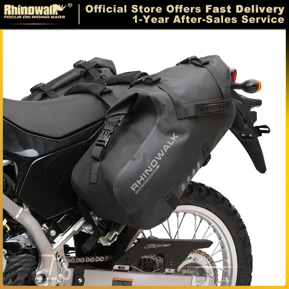 Rhino walk Motorrad Sattel tasche 100% wasserdichte 18l/28l/48l große  Kapazität 2 Stück Universal fit Motorrad tasche Seiten taschen