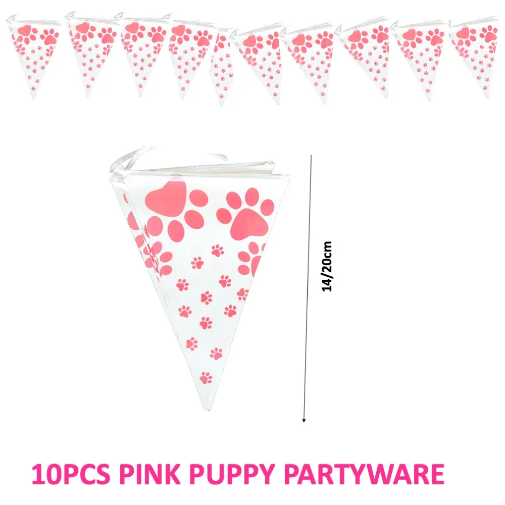 

Pink Puppy Decorations Pennant Banner 10pcs For Birthday Anniversary Dinner Baby Shower Wedding Home School College Home Event