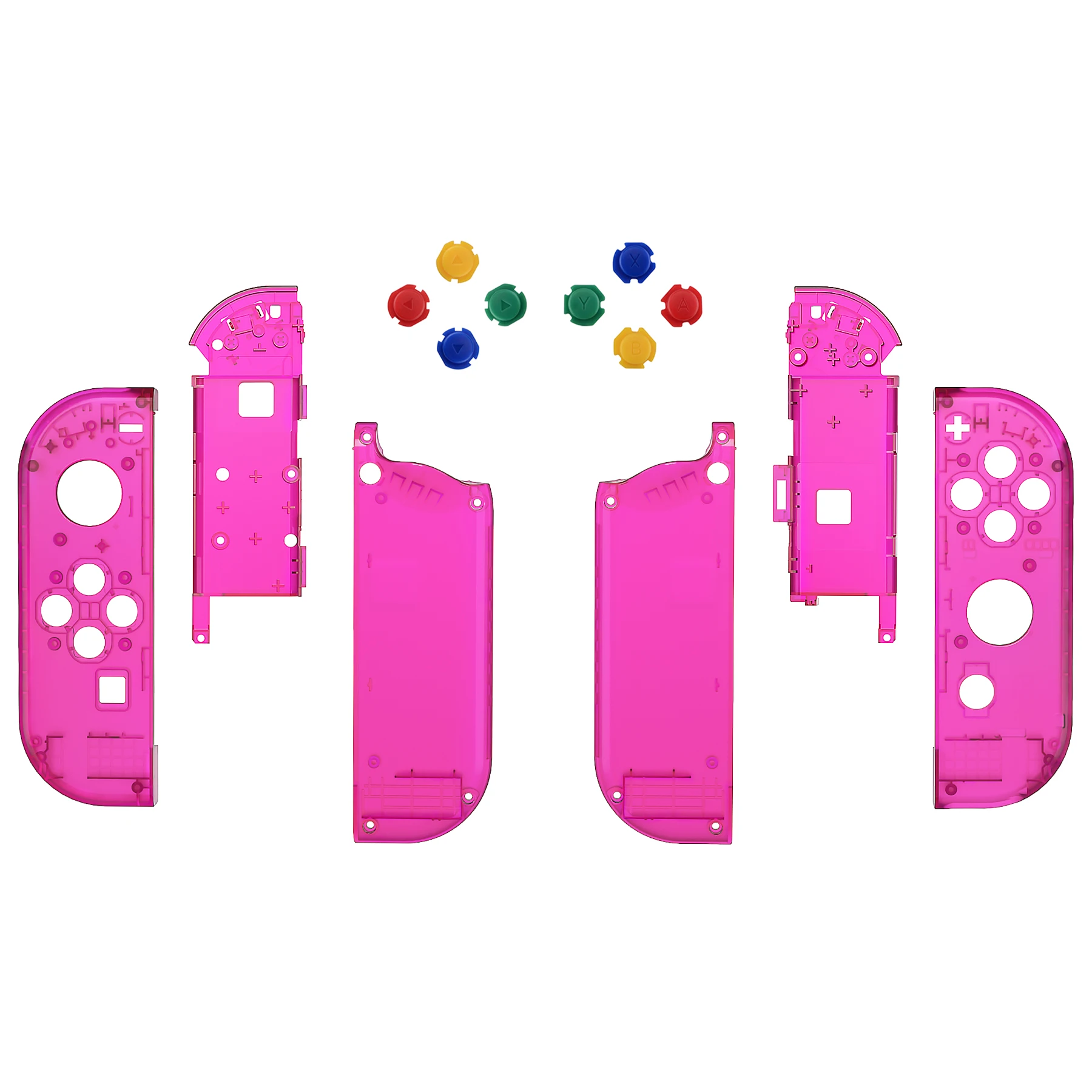 Nintendo Switch 本体のみ　クリアシェル　カスタム カスタム透明シェル,クリアケース,ボタン付き,Nintendo Switch用