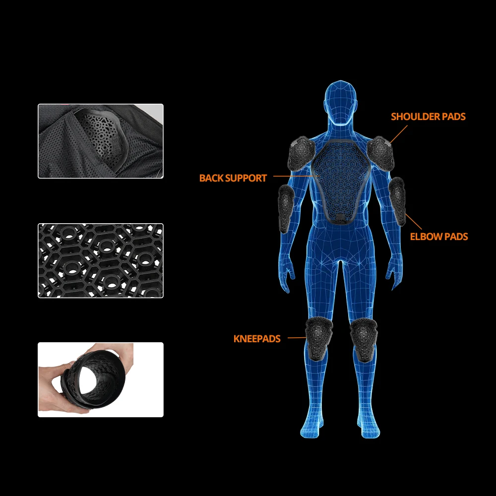 새로운 오토바이 보호 장비 CE 인증은 오프로드 오토바이용 보호 장비를 삽입하여 낙상 및 충돌을 방지합니다.