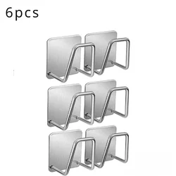 Multipurpose Kitchen and Bathroom Storage Organizer and Holder (Silver -6pcs)