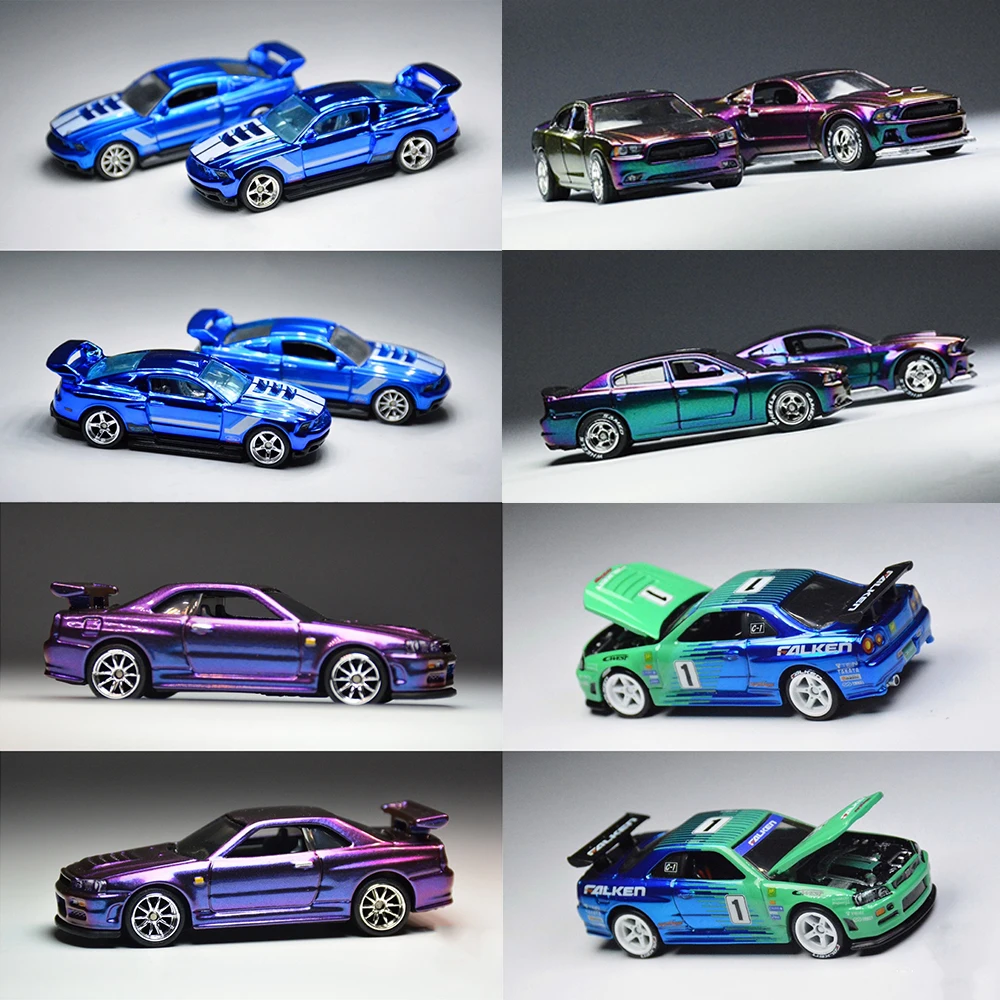 1Set 1/64 Wheels for Model Cars with Rubber Tires Type for 1:64 Model Toy Car Diecast Modified Kit Miniature Parts 6