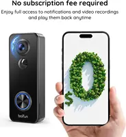 Wireless Video Doorbell Camera, No Subscription, 180° Wide-Angle, 2K Night Vision, AI Detection, Two-Way Audio - Image 3
