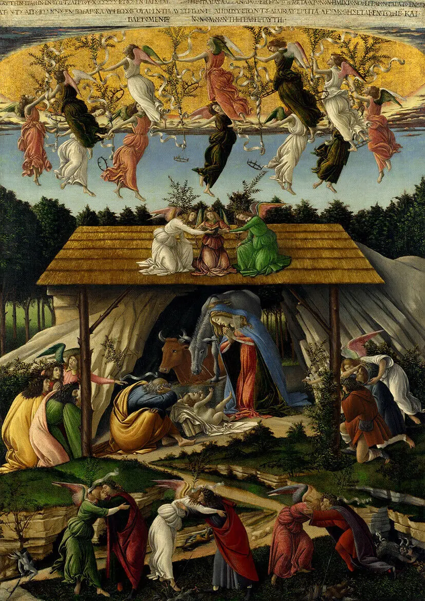 

The Mystical Nativity Art Picture Print Silk Poster Home Wall Decor