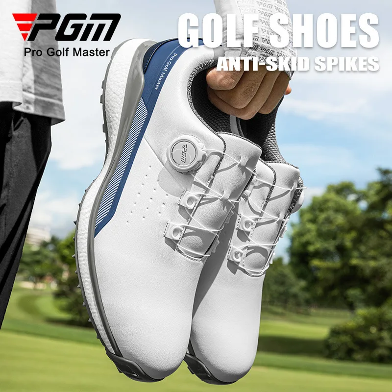 PGM Golf Shoes Summer Sports Men's Shoes Super Soft Popcorn Midsole Quick Lacing Golf Men's XZ377