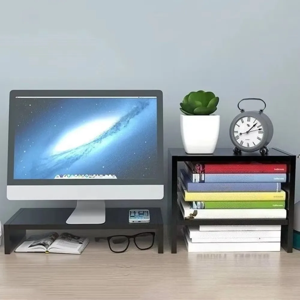 Ergonomic Desktop Monitor Riser Stand for Improved Workspace Organization