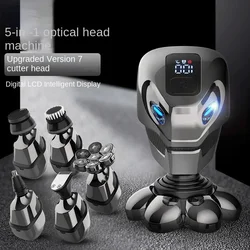 Electric Shaver 7D Floating Cutter Head Base Charging Portable Men Beard Trimmer Clipper Skull Shaver Waterproof Shaving