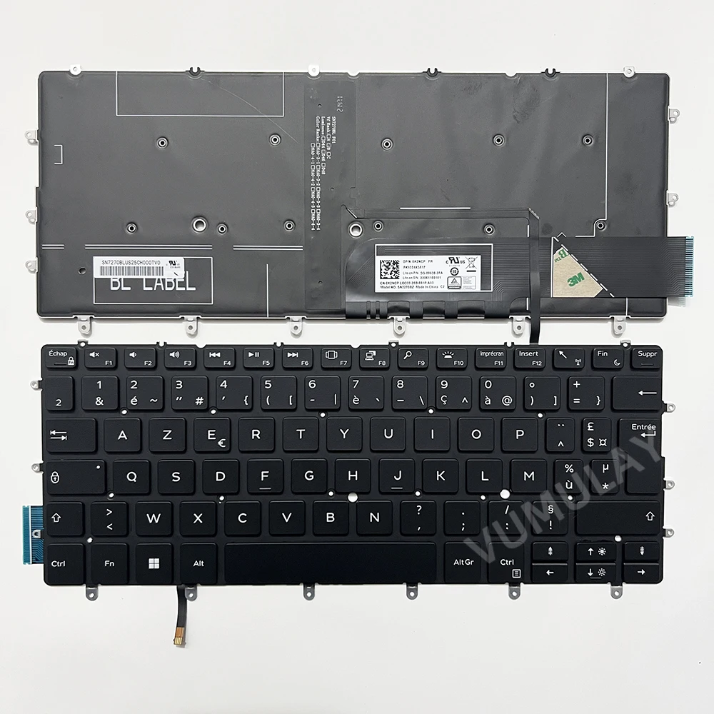 Tastiera Azerty Per Dell Xps 13 9370 9380 7390 13-9370 13-9380 13-7390 0 K2Ncp Sg-88630-2Fa Sn2270Bz Notebook Francese Retroilluminato Fr