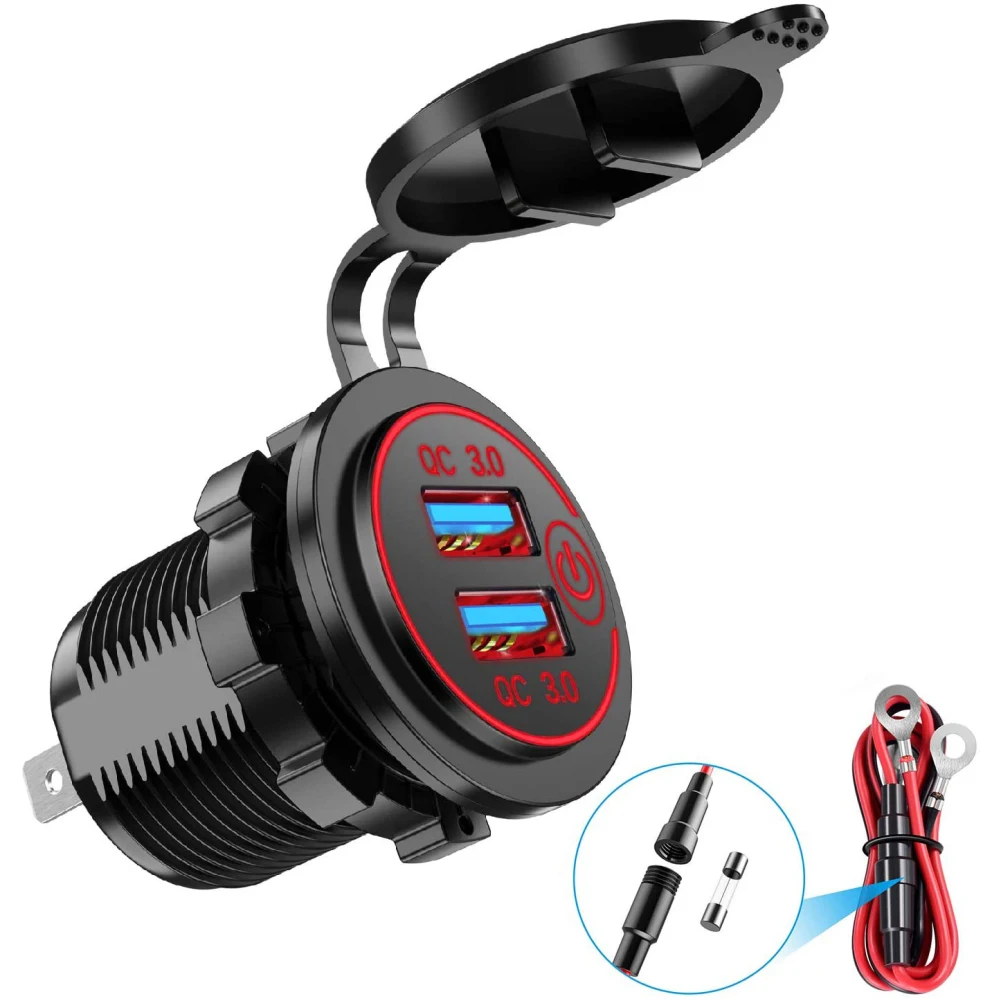 3.6A 24V Dual Usb Cigar Lighter 12v Car Usb Cigarette Lighter Socket