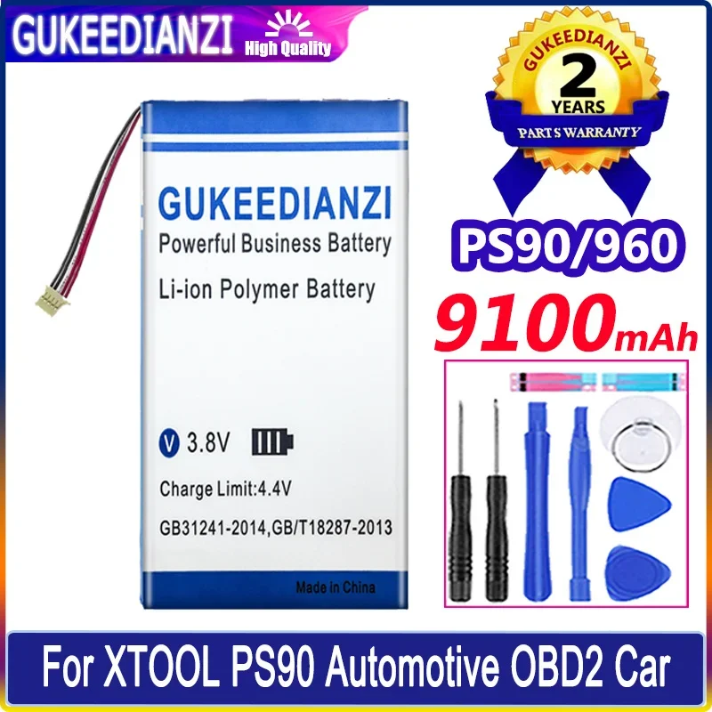 

GUKEEDIANZI Battery 9100mAh For XTOOL PS90 Automotive OBD 2 OBD2 Car 7.4V 8.2V Digital Bateria