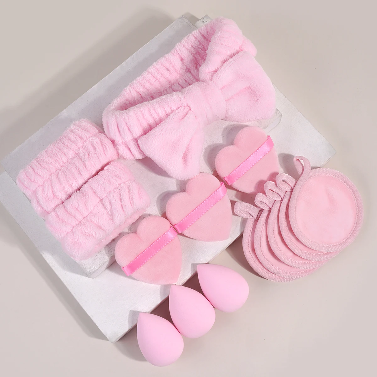 MAANGE 14PCS Makeup Sponge Blender Beauty Egg Cosmetic Powder Puff Sponges with Headband Wristband Facial Makeup Tools Set 2