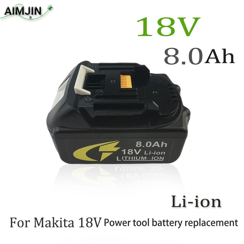 

For Makita 18V 8.0Ah LED Light Display Power tool Li-ion Battery，Compatible models BL1860 BL1830 BL1850 BL1860B