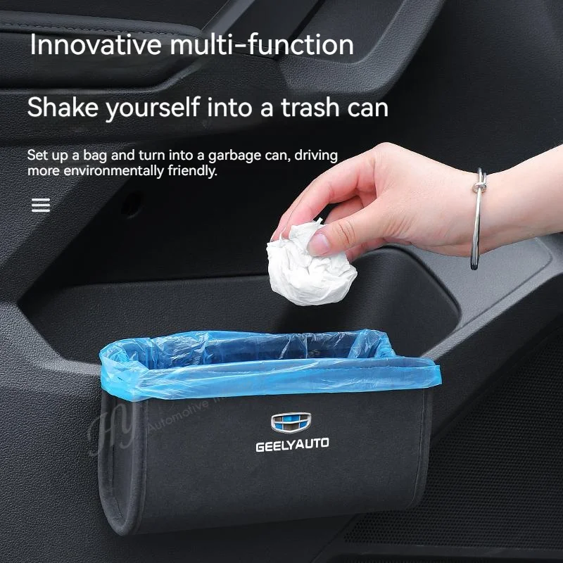 

Для Geely Coolray 2019-2020 Atlas Boyue Emgrand Borui Geely коробка для хранения из кожи и замши на дверь автомобиля сумка для хранения мусора