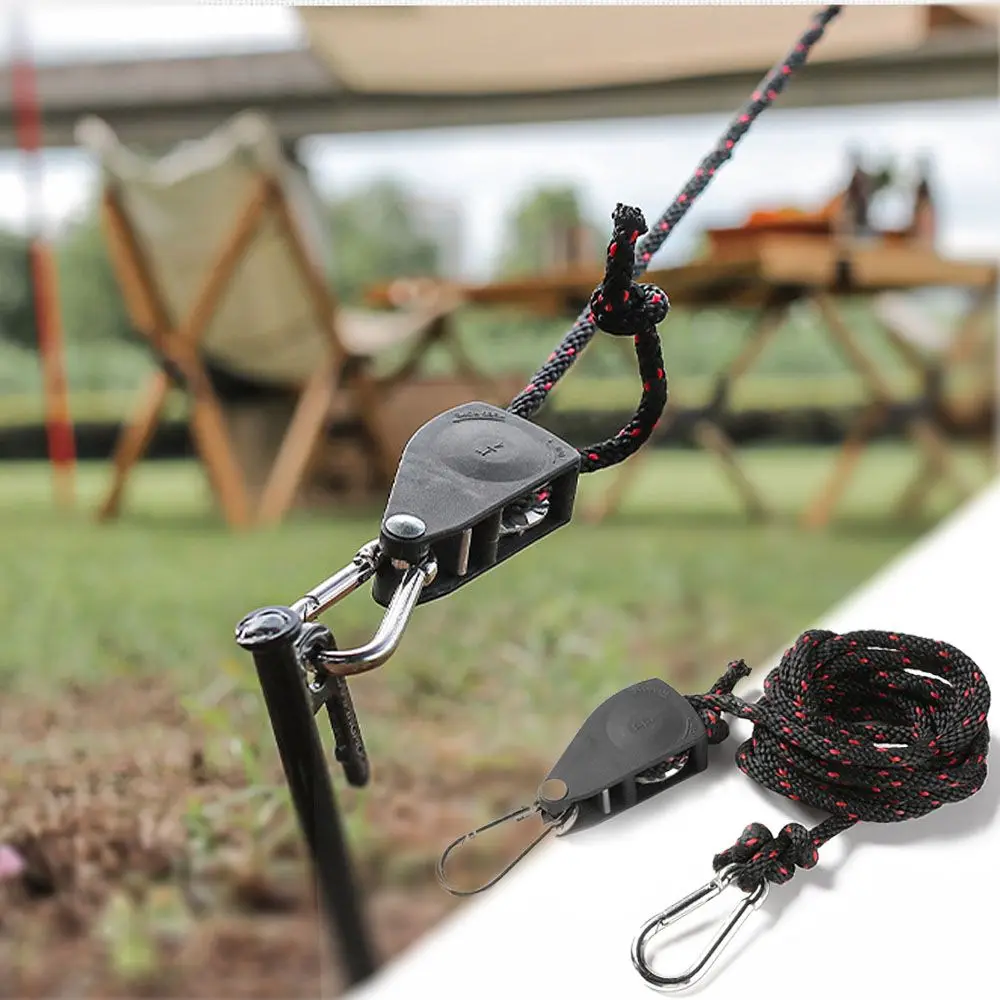 Трос для подъема, Натяжной трос для кемпинга, трос с храповым механизмом, регулируемый шнурок для палатки, шкив, регулируемый шкив для улицы