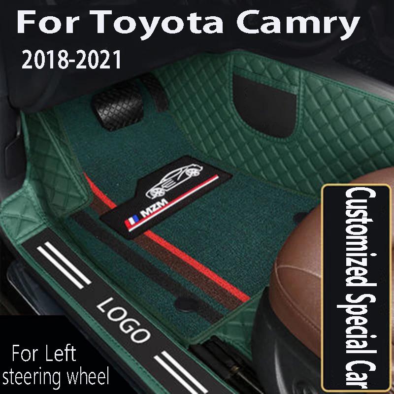 

Car Floor Mats For Toyota Camry 2018 2019 2020 2021 Custom foot Pad automobile carpets Auto Interior Accessories
