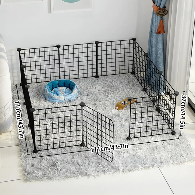 Dog cage Wire mesh fence indoor teddy animal escape barrier 5