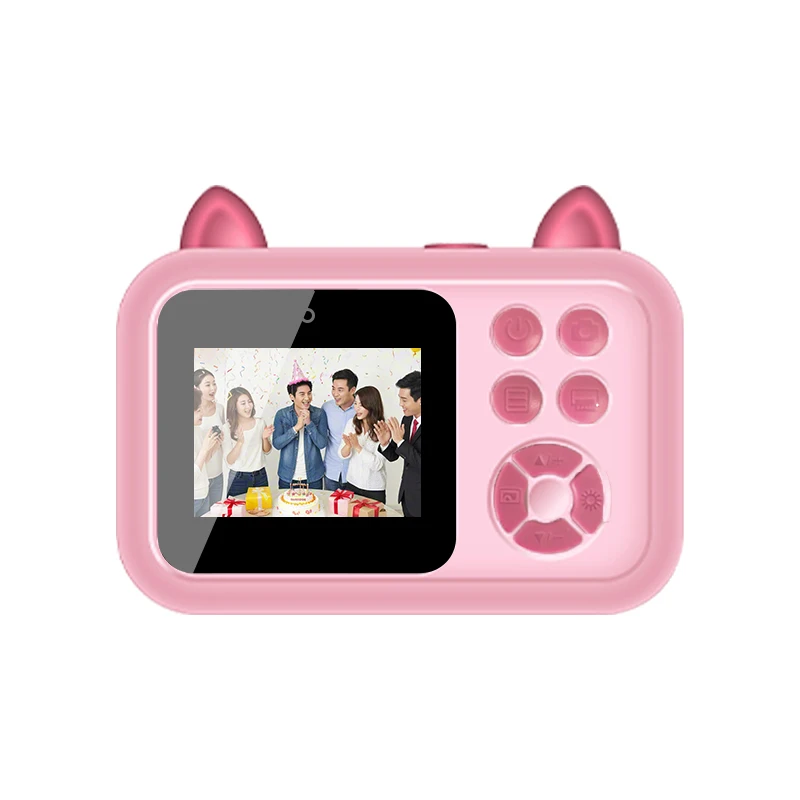 High-Definition Dual-Camera Instant Print Camera with a 2.4-Inch Large Screen, Featuring a Battery for Long-Lasting Use,