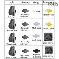Memory Foam Office Chair Cushion Car Seat Support Waist Pillow Massage Lumbar Pain Relief Cushion Slow Rebound Orthopedic Pillow 2
