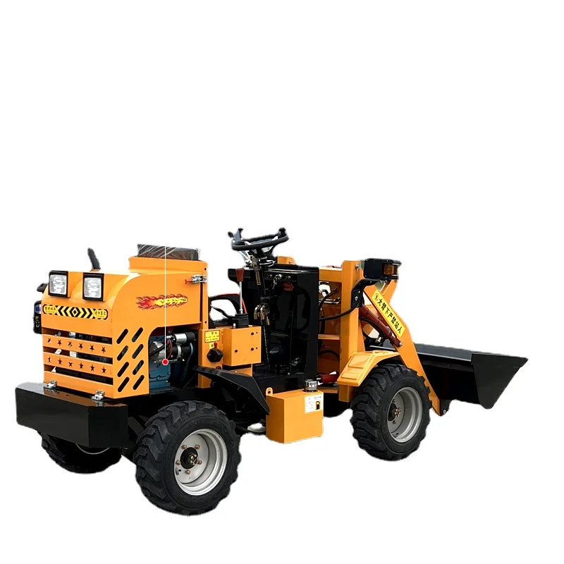 

Small Forklift Loader Four-Wheel Drive Diesel Horizontal Bar Small Household Engineering Farm Manure Cleaning Electric