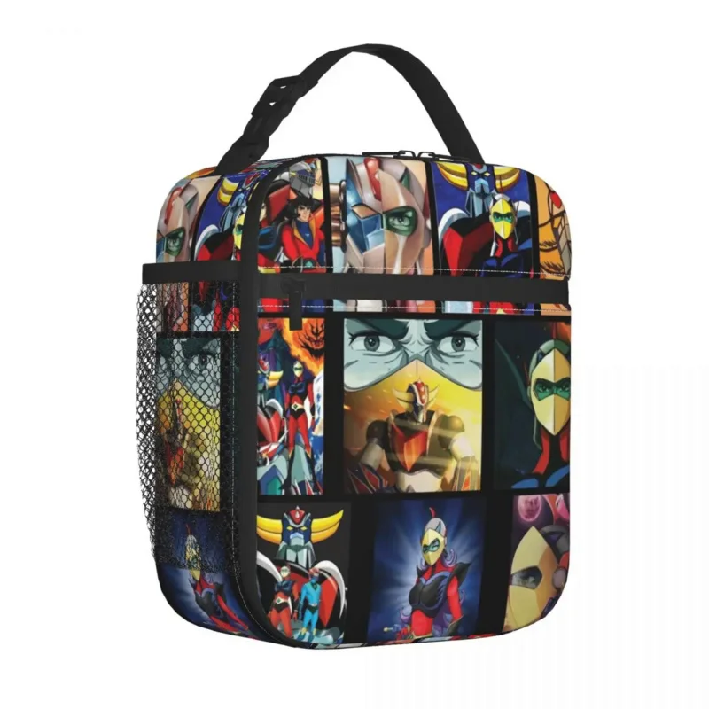 

Goldorak grenнар НЛО робот аниме изолированный Сумка-переноска для ланча многоразовый термоохлаждающий Ланч-бокс для школы