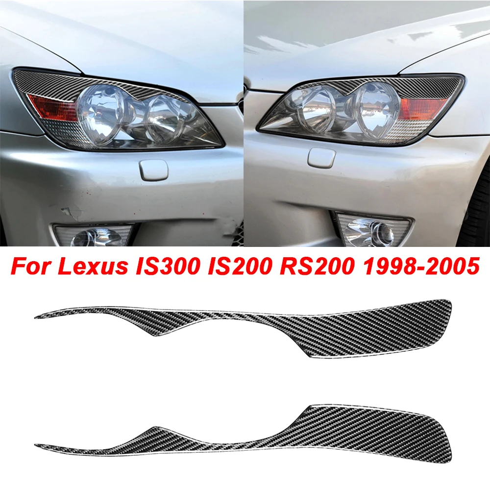 

Для Lexus IS300 IS200 RS200 1998-2005 ALTezza карбоновые Налобные фары для бровей глаз накладка на фару наклейка для ремонта автомобильные аксессуары