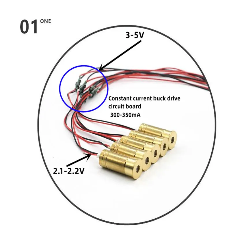 Modulo Laser Verde 532nm 30mW JOLOOYO In Ottone Con Driver 3-5V