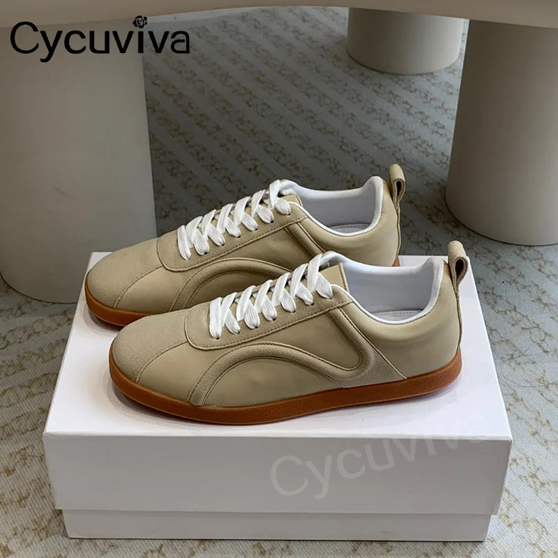 

Весенние женские повседневные туфли на плоской подошве, кроссовки на толстой платформе, повседневные лоферы, Брендовая женская обувь из натуральной кожи на шнуровке