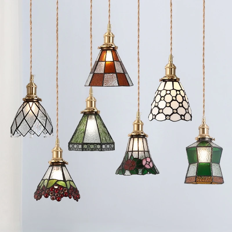 

Nordic Retro Nostalgic Small Pendant Light Modern Clothing Shop Window Cafe Bar Aisle Corridor Chandelier LED Home Decor Lustres