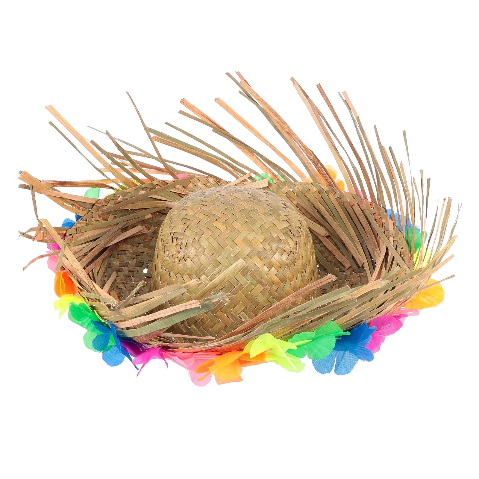

Hawaiian Hat Straw Lei Headwear Party Decor Fancy Dress Costume Beach Men Women's Hats & Caps