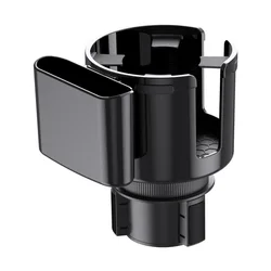Multipurpose Auto Interior Cup Holder Expander with Phone Holder (Black)
