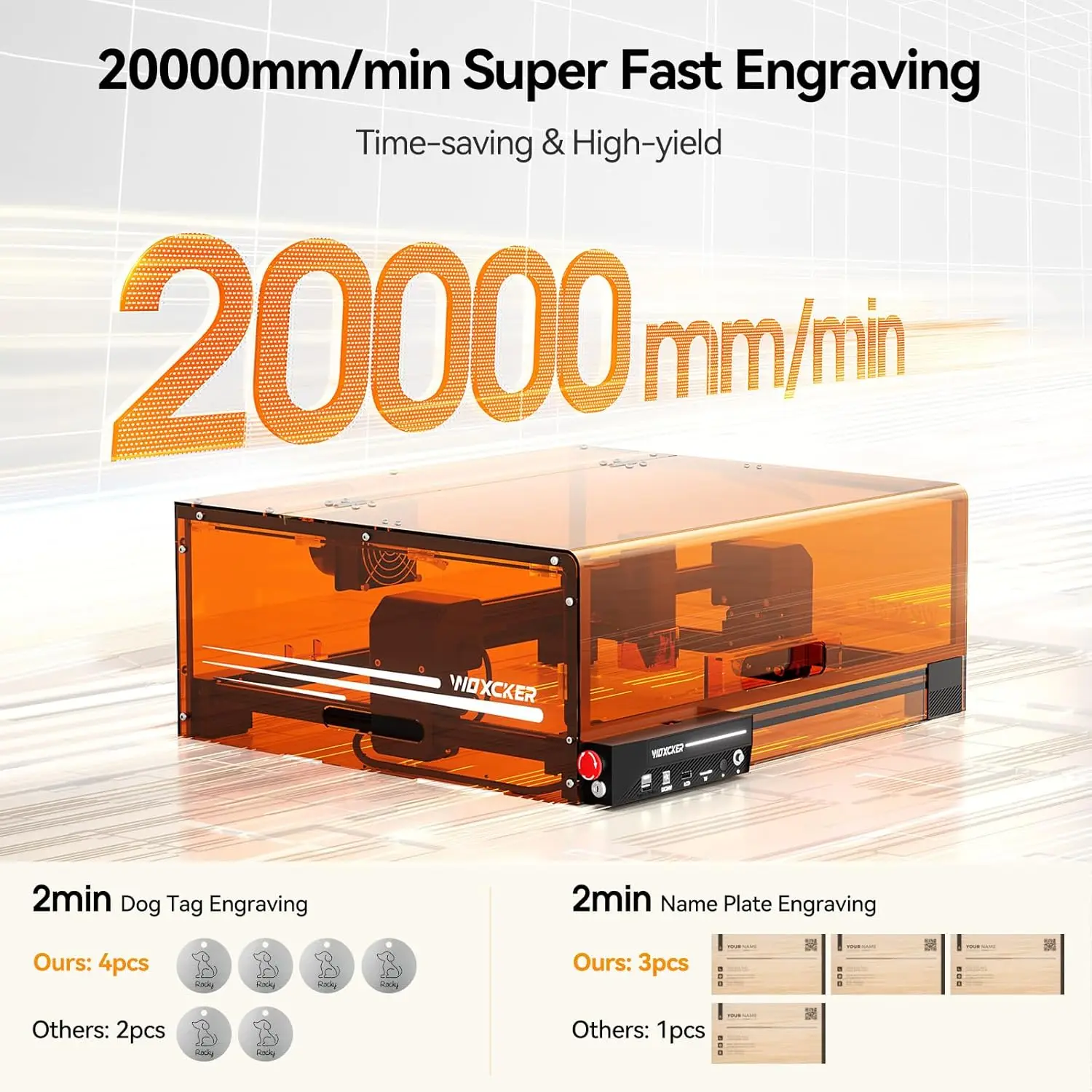 Woxcker L2 MAX 10W Laser Cutter and Engraver with 300x300mm Work Area