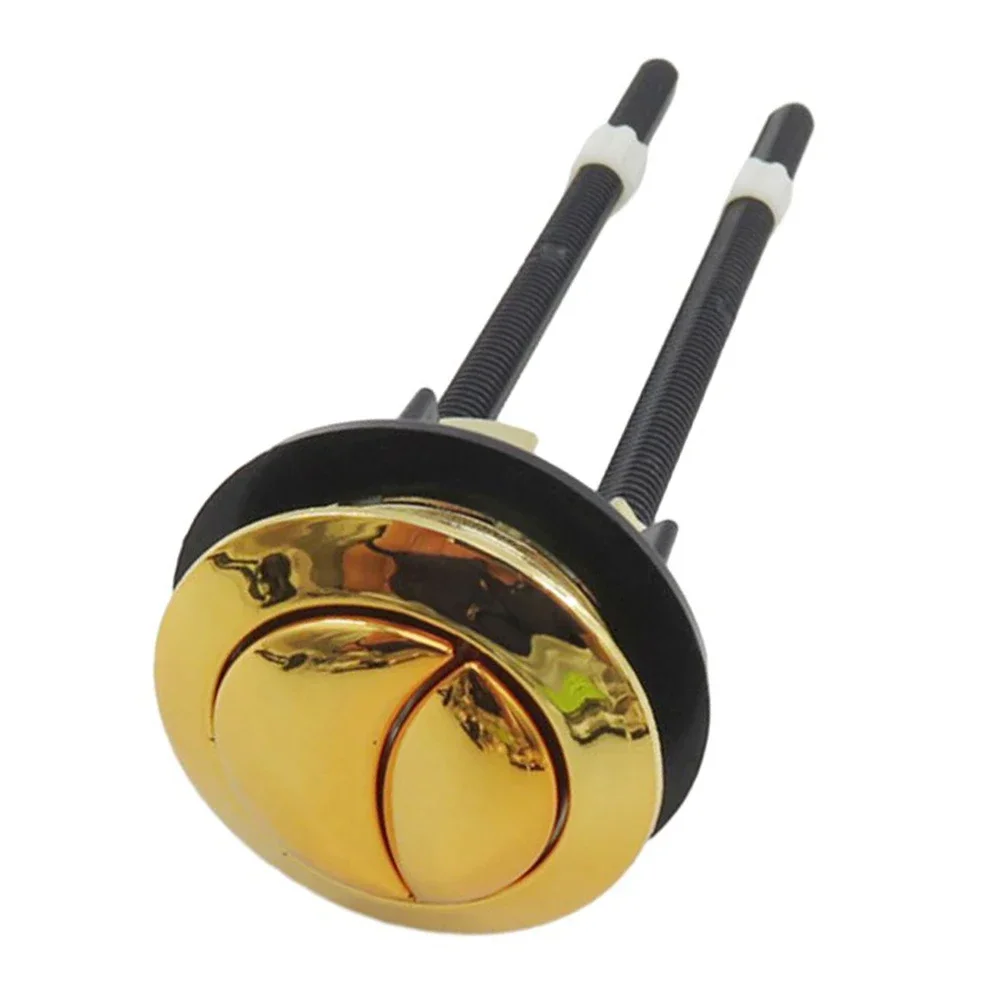 Toilet Tank Accessories Toilet Push Button Dual Flush Toilet Tank Gold Colour 38mm Button Round Shape Toilet Push Buttons for Mechanical Top Bathroom Accessories