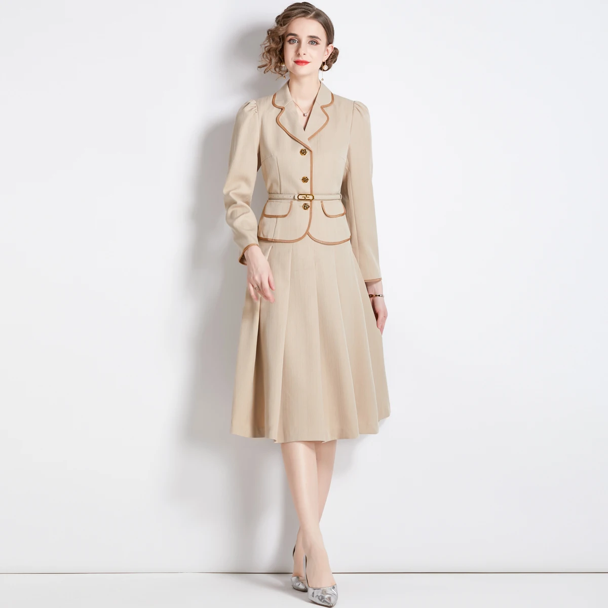 【BAU】KATE Single Tailored Blazer ONYX Skirt Set Amazon.com: Black One Button Notched Lapel Blazer and Skirt