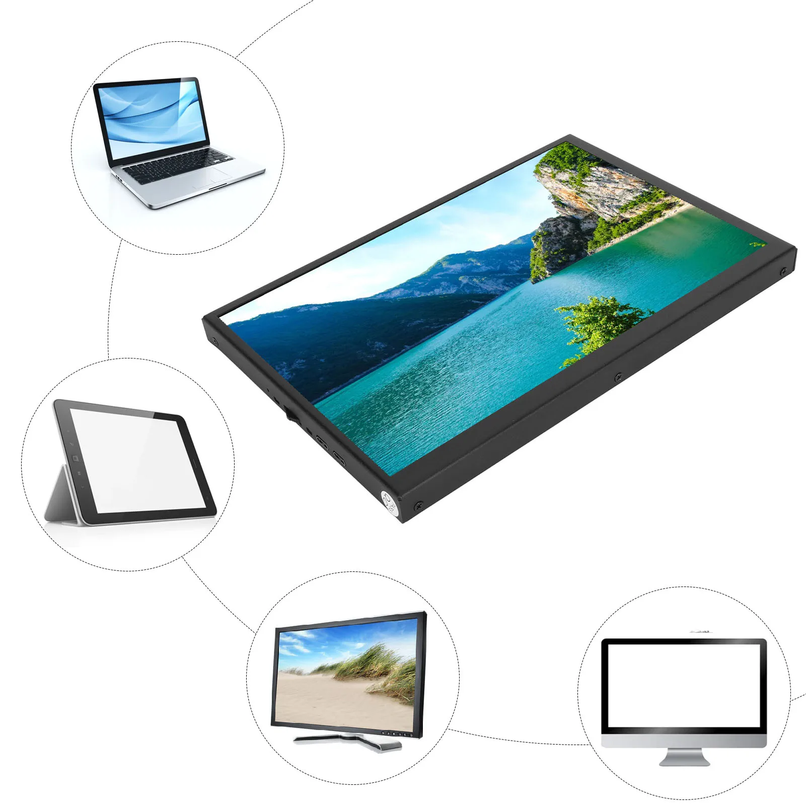 LCD ��ġ ��ũ�� �����, ��ü ���� LCD ��ġ ��ũ�� ���÷��� �г�, RPi 4 3 2 ���� B + A, 8.9 ��ġ, 1920x1200, 160 ��, ��