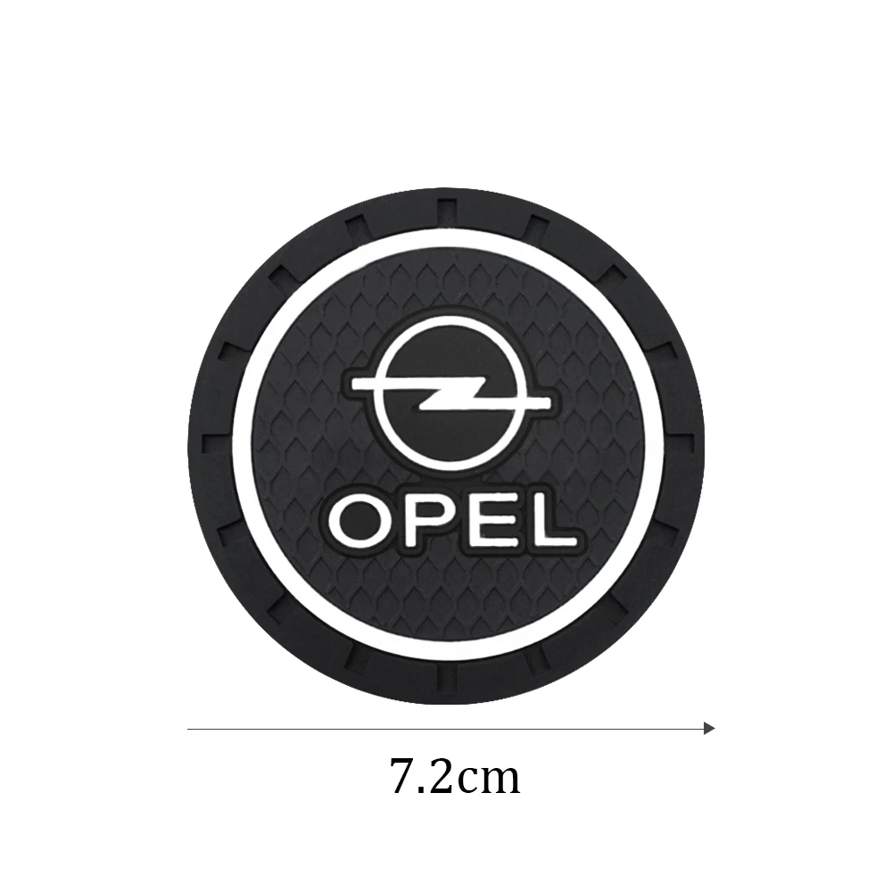 For Opel Astra J K Corsa Vectra D Zafira B Insignia Mokka PVC Car Coaster Water Cup Anti-Slip Silicone Pads Interior Accessories