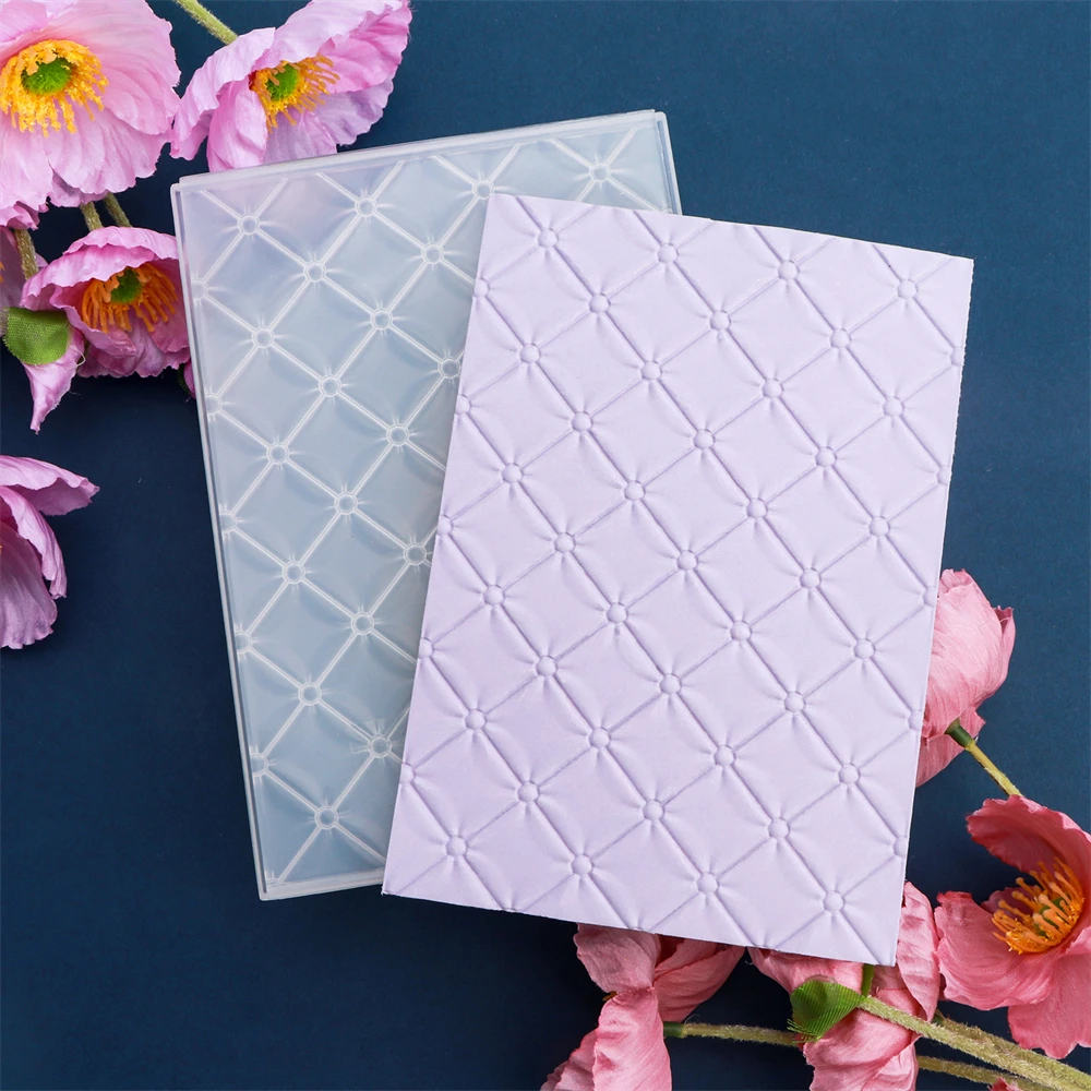 Tiny Heart Scallop Tufted 3D Embossing Folder Background for DIY Scrapbooking Adding Texture Paper Craft Making Stencil plastic embossing folder embossing folder