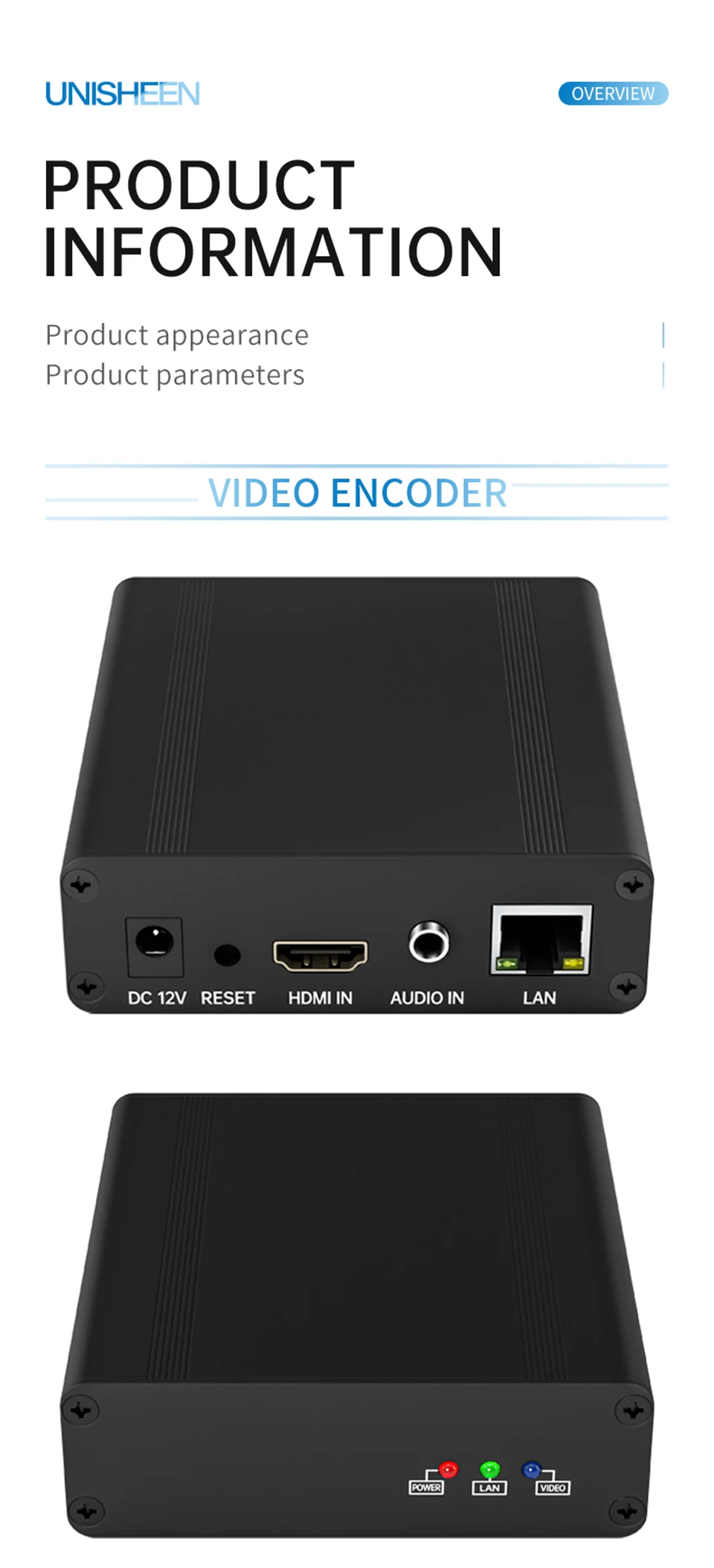 Multi-stream 1080p Low Lantency Transmitter H265 H264 HD Stream to IP Vmix IPTV