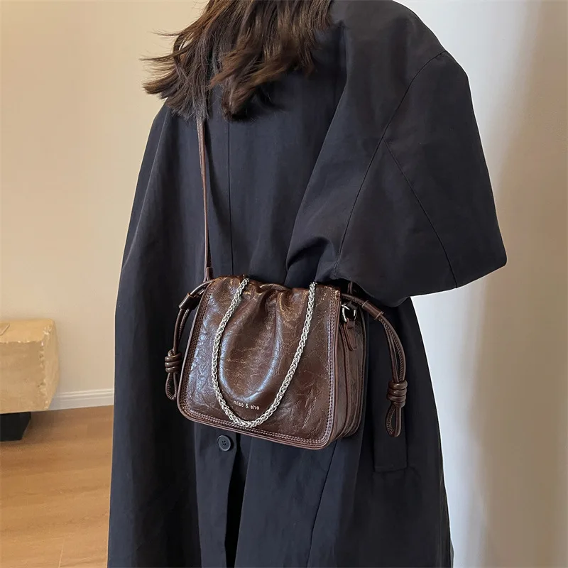 2023 New Trend Fashion PU Chain Versatile Simple High Quality Shoulder Crossbody Bag For Women Girl Sale With Free Shipping