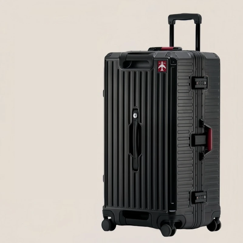 남성 대용량 여행 가방, USB 충전 포트, 음소거 휠 트롤리 케이스, 가족 여행 암호 잠금 수하물 세트