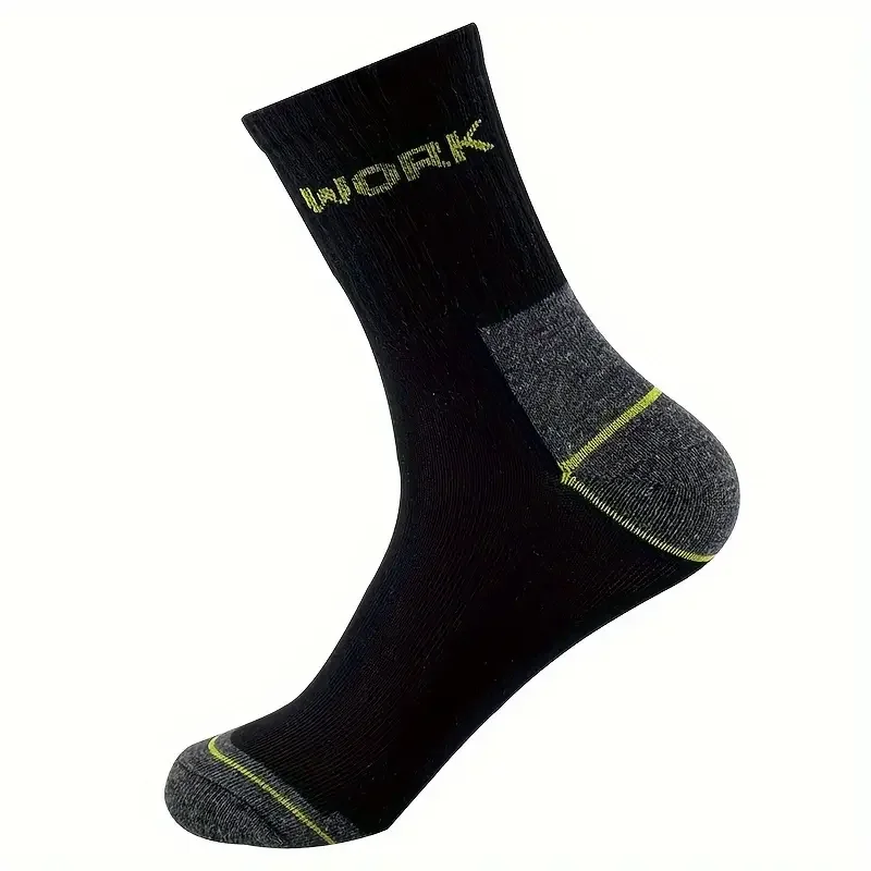 Mens Moisture-Wicking Cotton Sports Socks - Cushioned Hiking  Outdoor Anti-Slip 30 Pairs
