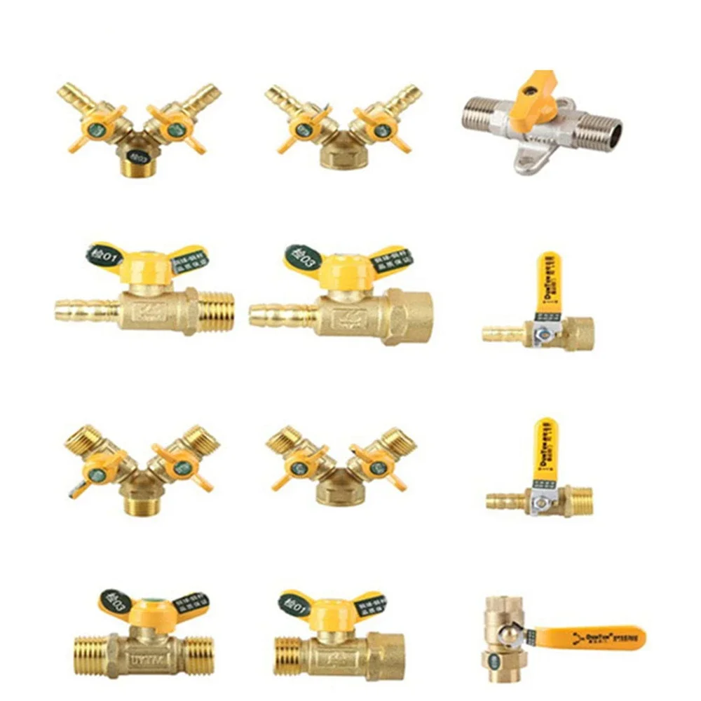 All Copper 4 Points Gas Valve Copper Ball Valve Core Inner And Wire Tee Gas Natural Switch Ball